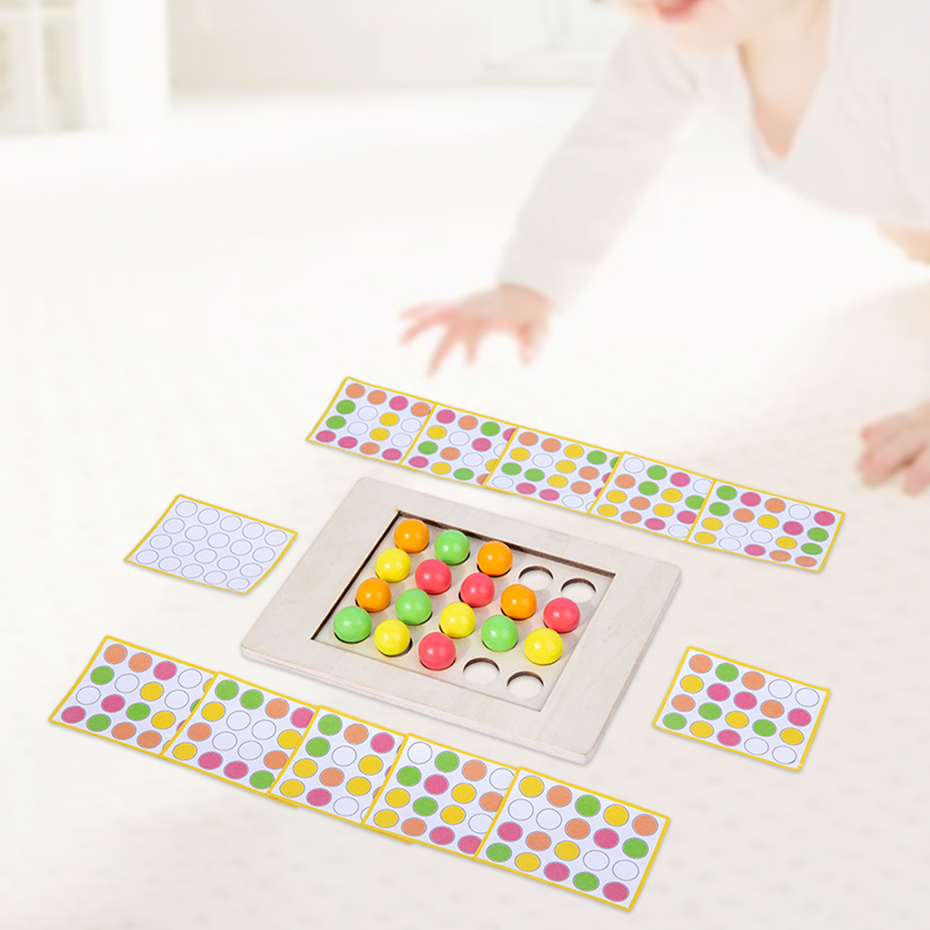 Colorful Color Matching Board Montessori Rolling Ball Logical Thinking Training Finger Dexterity Toy Gifts for Toddlers