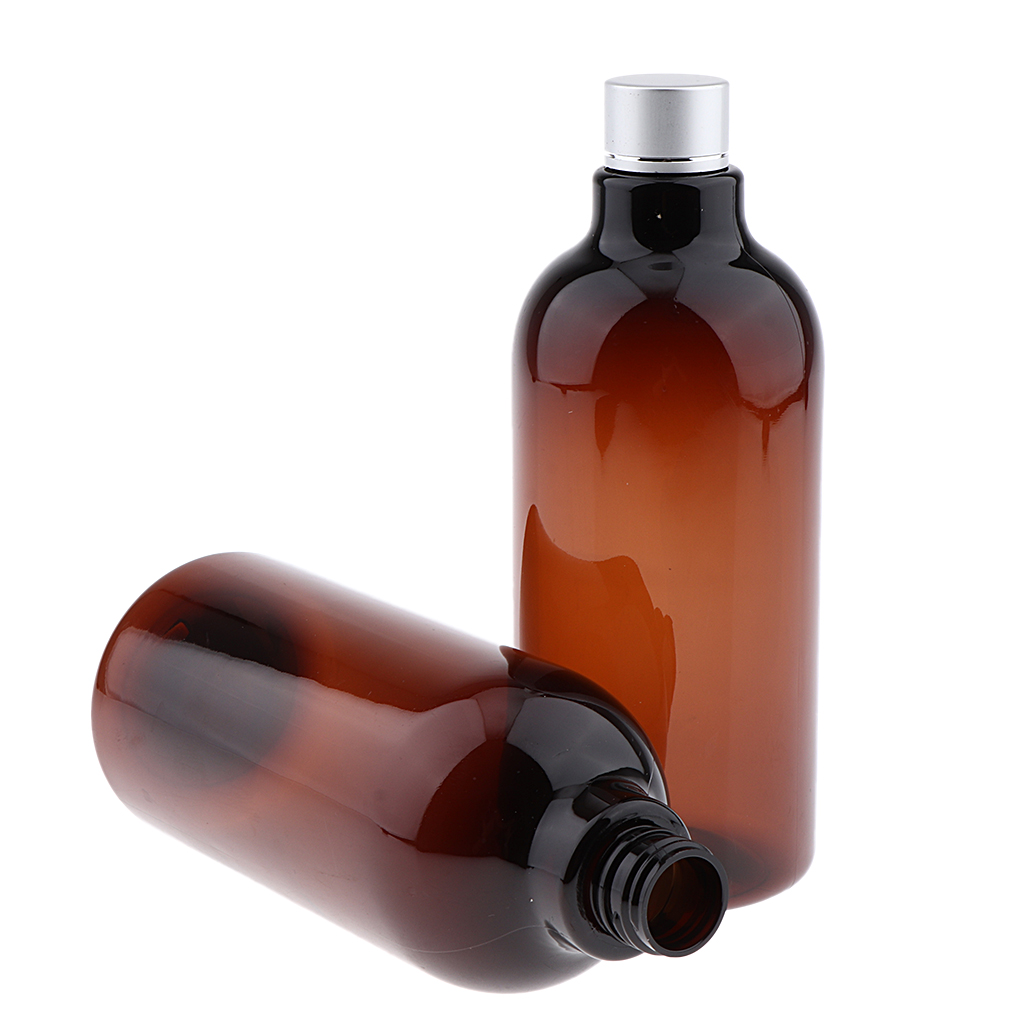 Set of 2, 500 Ml Refillable, Long Neck Cosmetic Plastic Lotion,