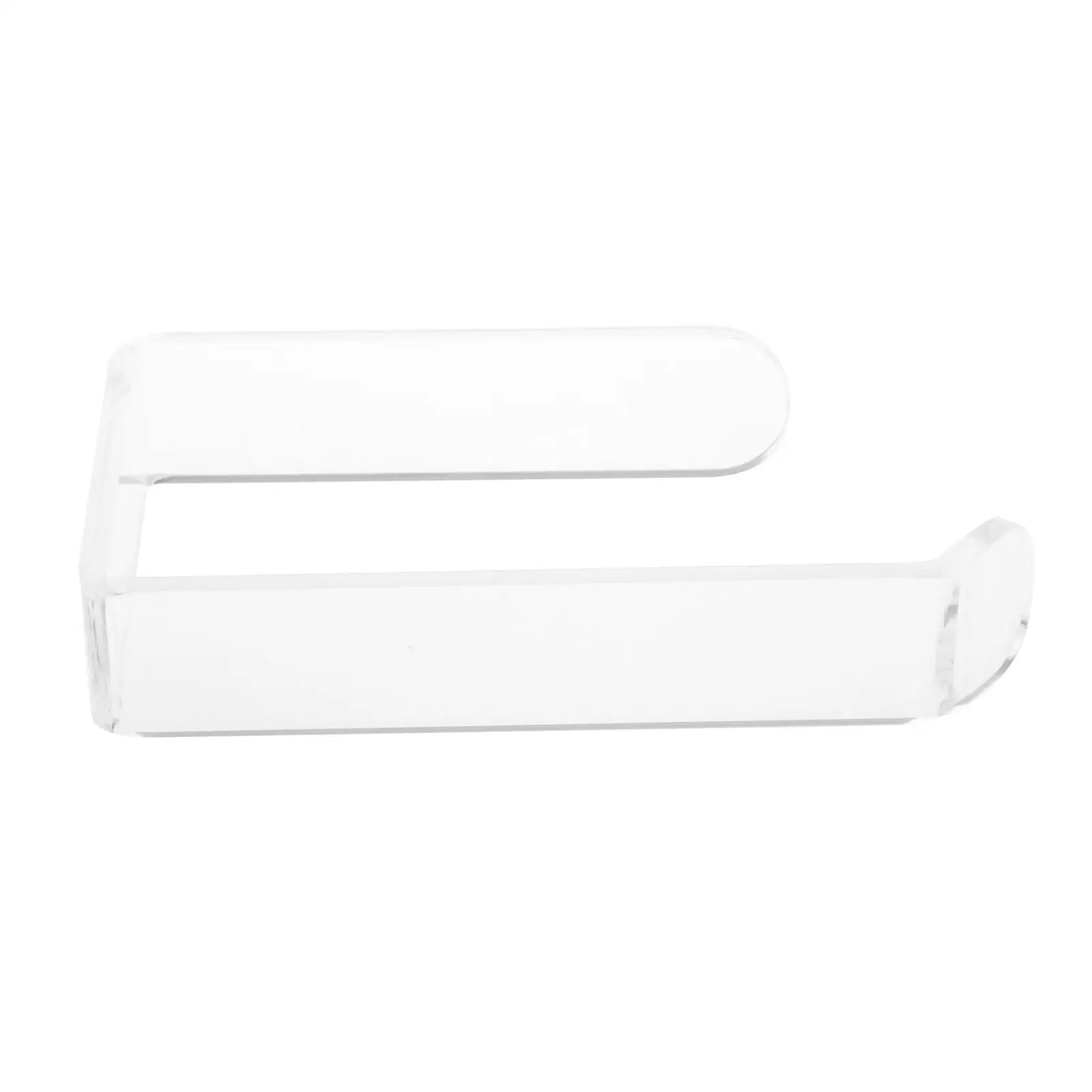 Punch-free Acrylic Toilet Roll Holder Kitchen Paper Holder for Bathroom Toilet Paper Holder Hanger Stick on Wall Tile