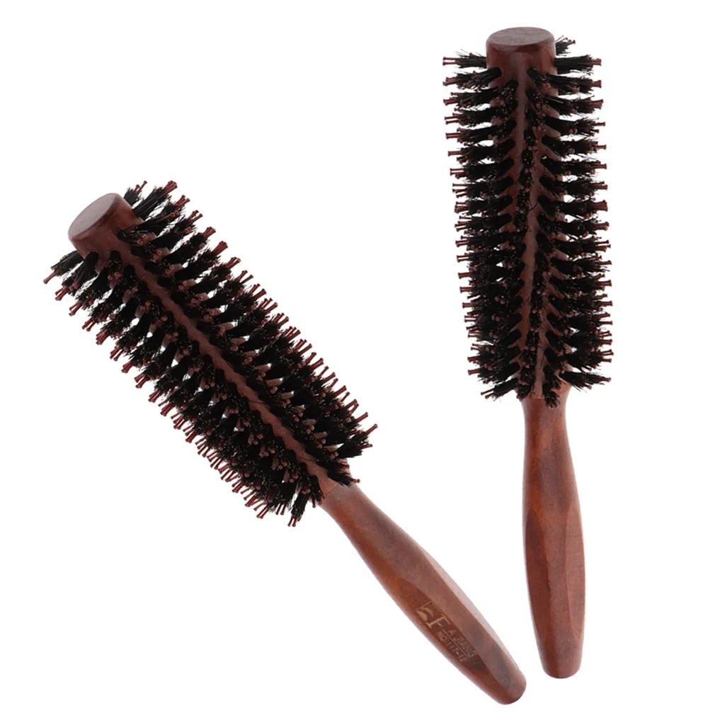 Professional Wood Hair Brush Round Comb Personal Salon Barber Styling Brush