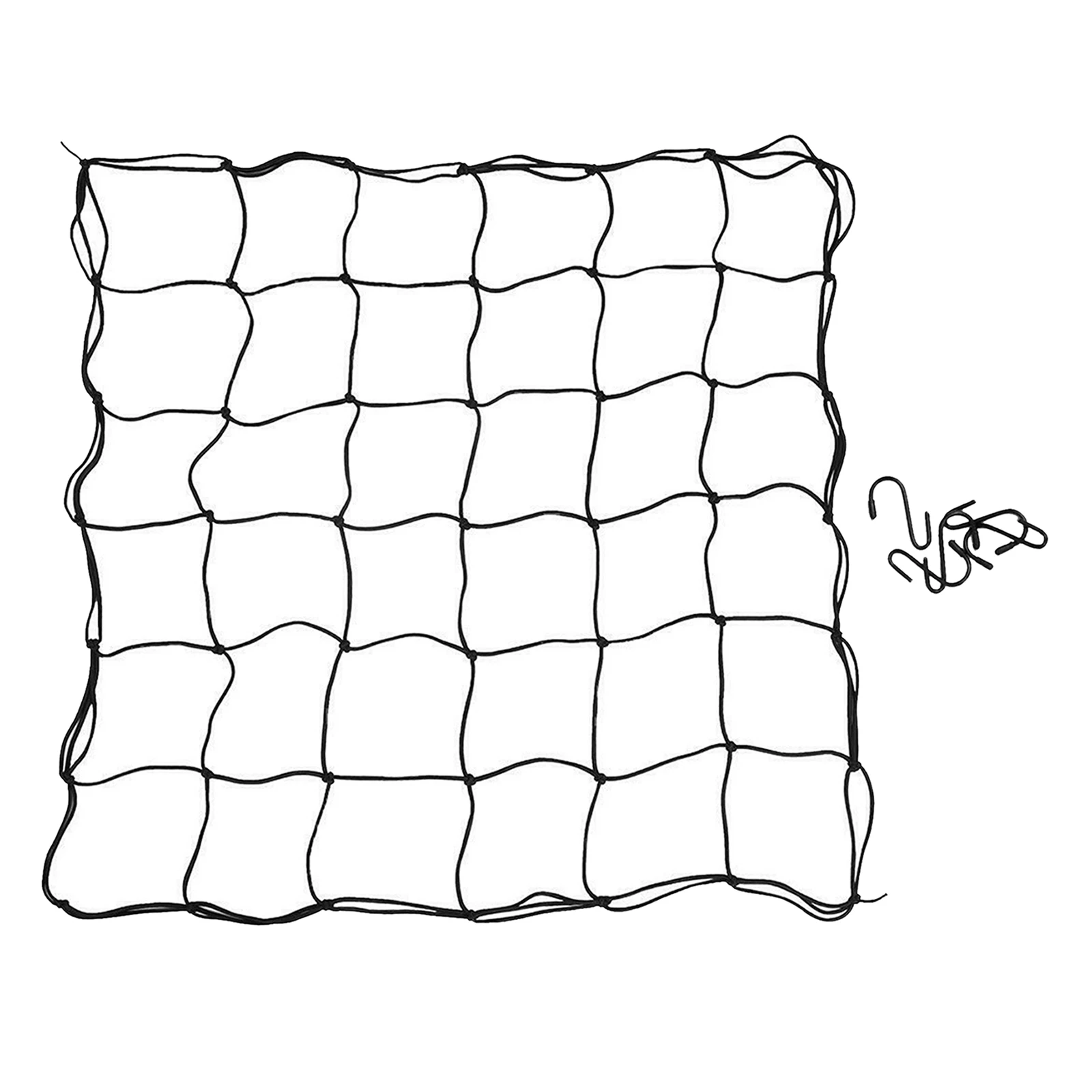 Flexible Trellis Netting, Elastic Scrog Net with 4 Steel Hooks for Green House