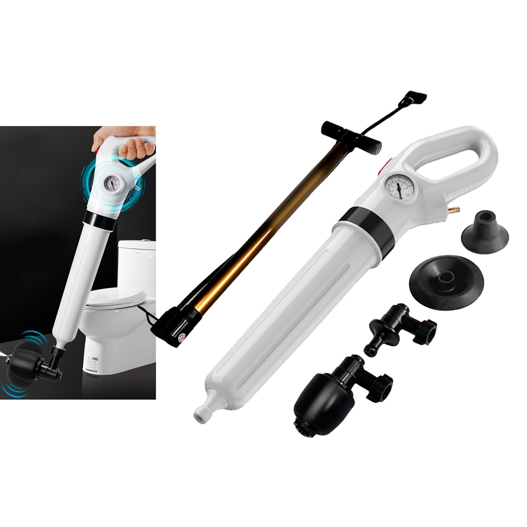 Toilet Air Pressure Plunger Pump Kits Air Drain Blaster Augers Detachable