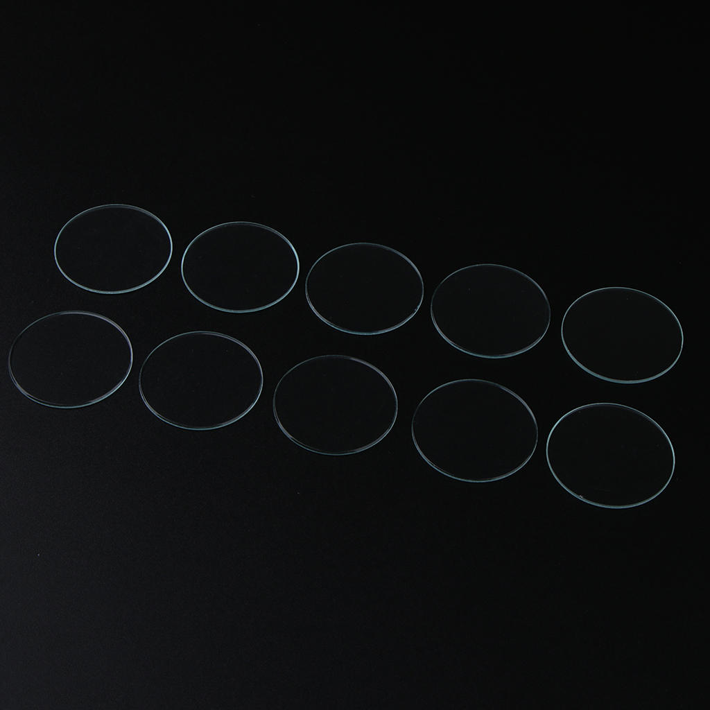 10Pcs Lot Clear 1mm Thick Mineral Watch Crystal 33.5-40mm Diameter Concave Glass