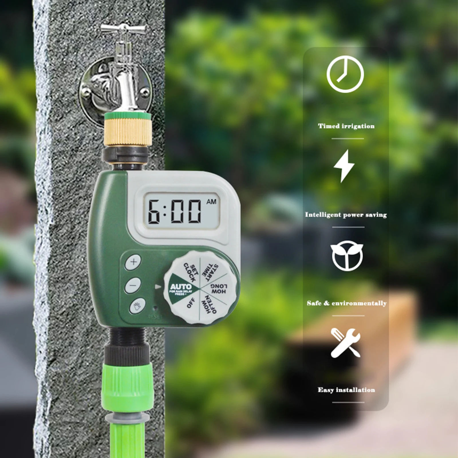 Home Smart Automatic Water Tap Timer Electronic Digital Irrigation Controllers Outdoor Garden Sprinkler Watering Timer