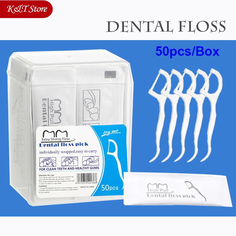 Best of 50~600pcs Portable Dental Floss Teeth Sticks Oral Care Hygiene Toothpick Individual Package Polyethylene Dental Flosser With Box Reviews & Tips