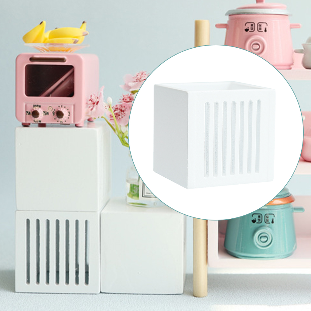 Cube Wood Hutch Drawer Furniture Set for 1/12 Doll House Decoration Toys DIY