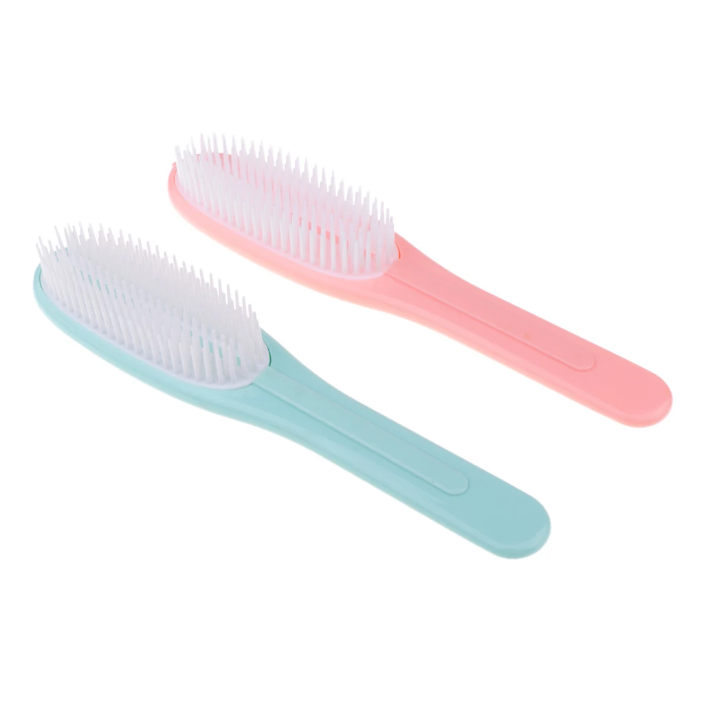 2 Pieces Hair Brush Compact Travel Comb Permed Natural Hair Detangling Combs