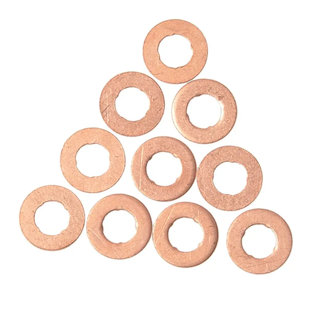 10pcs Fuel Injection Nozzle Holder Gasket Washers Replaces for Car