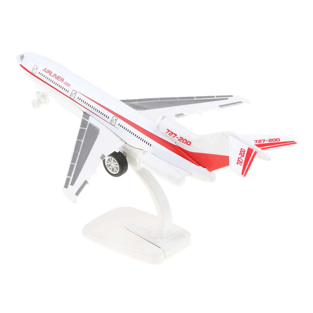 727-200 Red Color Airplane Die-Cast Passenger Plane Model Art Craft