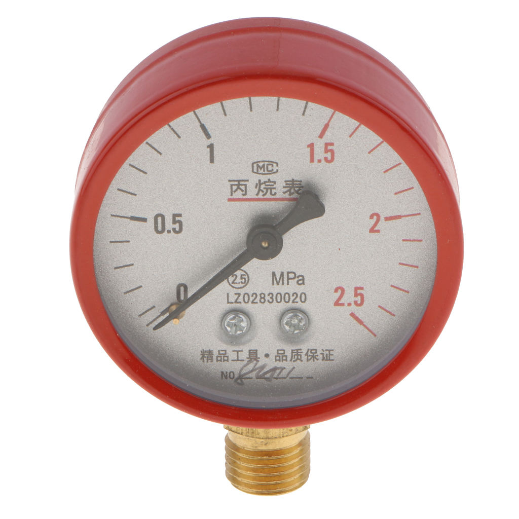 1Pcs Oxygen Pressure Reducer Flowmeter Gas Gauges 0-2.5Mpa/0-25Mpa New