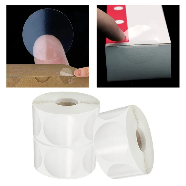 3 Rolls Clear Retail Envelope Seals for Mailing Packaging 1 Inch Round  Circle Adhesive Stickers for Gift Box Package Stick Tape - AliExpress