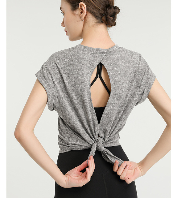 Sport Shirt Temperament Bodybuilding Sportswear T-shirt Fashion Yoga Clothes Sexy Beauty Back Tops Fitness Clothes Women Fitness 28