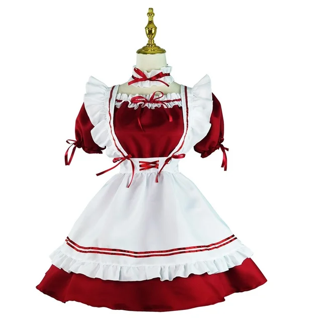 Women Black White Maid Outfit Cute Lolita Dress 2023 New Anime Cosplay  Costume Full Set Cafe Apron Party Uniform Sexy Lingerie - Cosplay Costumes  - AliExpress