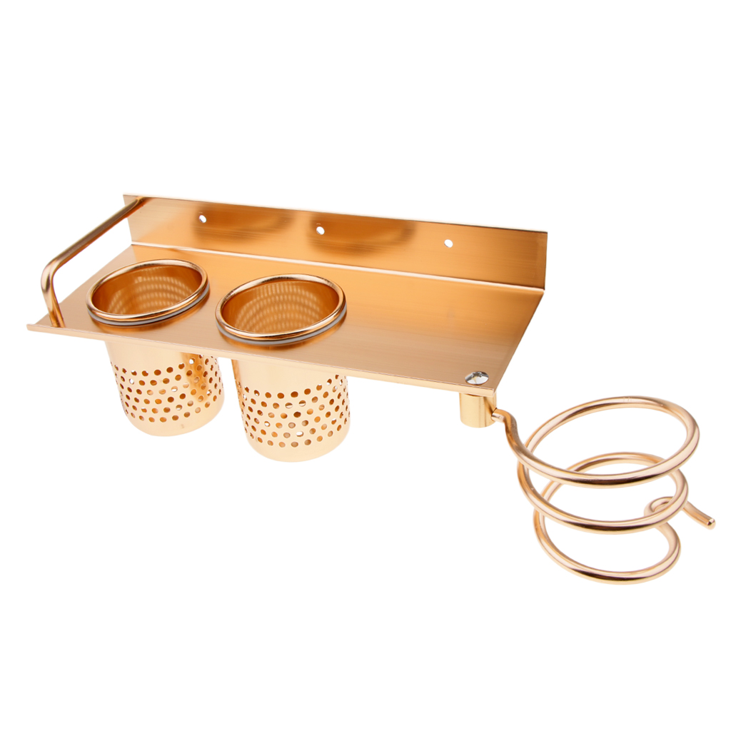 Wall Mount Hair Dryer Hanging Rack Organizer, Aluminum Hair Dryer Holder