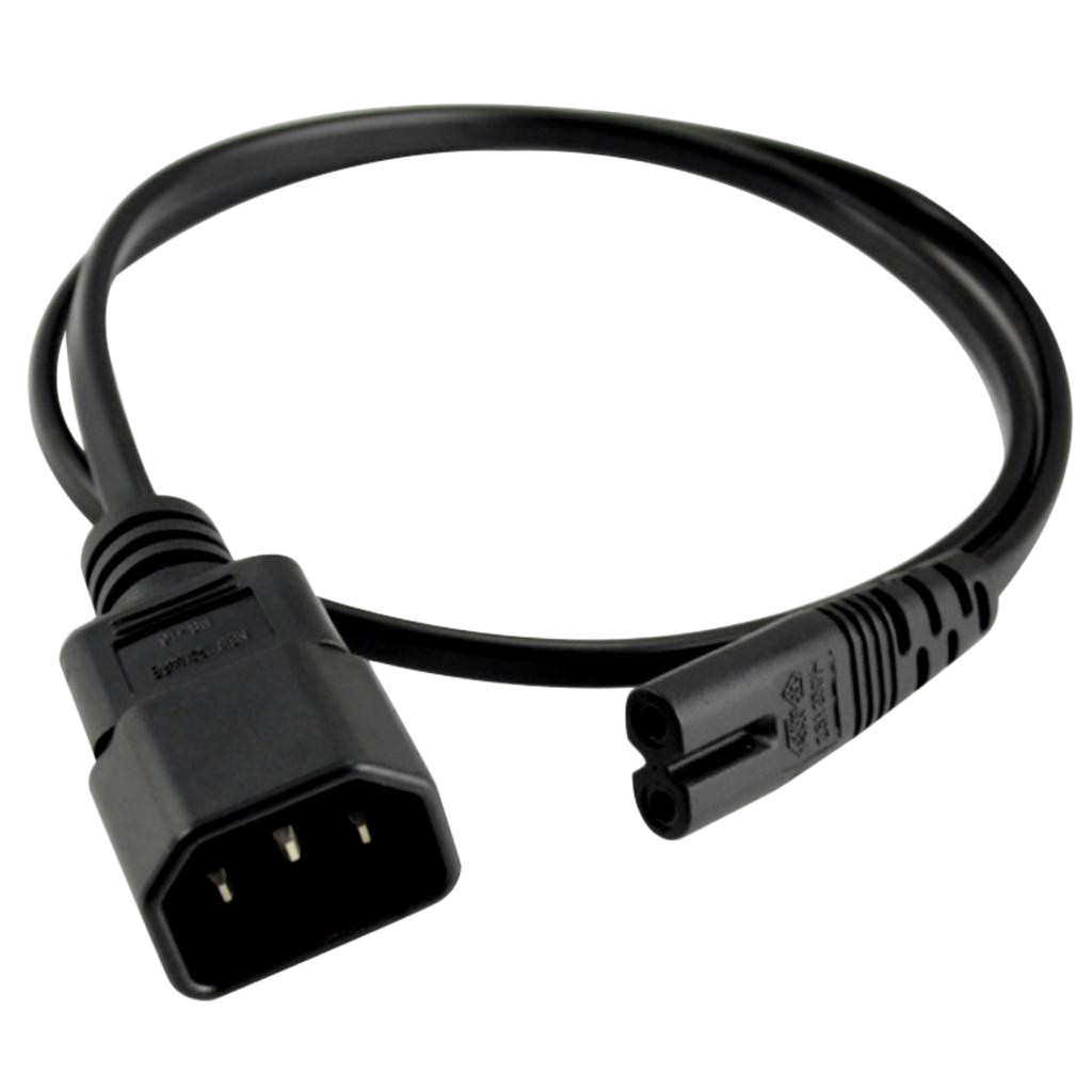 Computer Power Adapter Cable (IEC 320 C14 to C7 AC 2P) 10A - Wall Power to PDU,