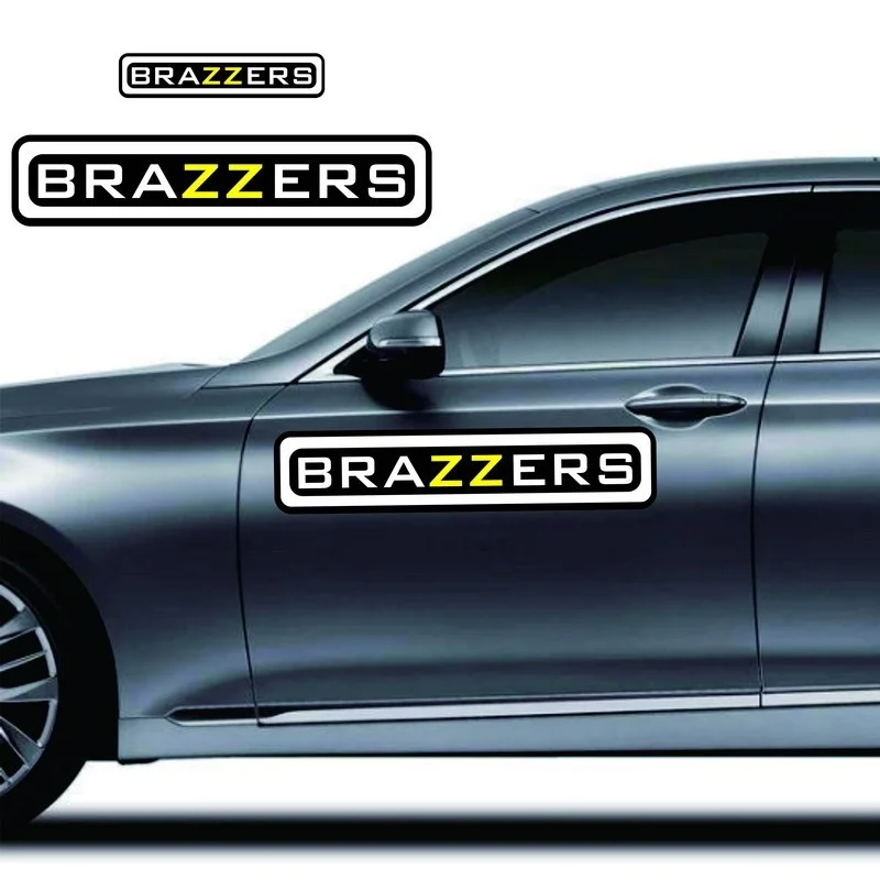 car window decals 2 PCS Car Stickers 22.5CM*4.5CM Reflective Personality Brazzers Funny Car Body Styling Removable Waterproof Stickers Car Styling custom car decals