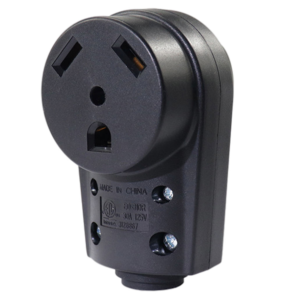 125V 30A Female Socket RV Replacement Female Plug Receptacle Plug with Ergonomic Handle Upgraded with Handle for Caravan