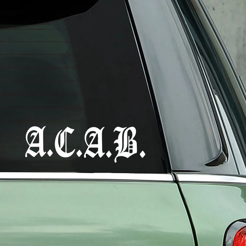 #acab bumper sticker decal 2x5 inches vinyl ACAB 