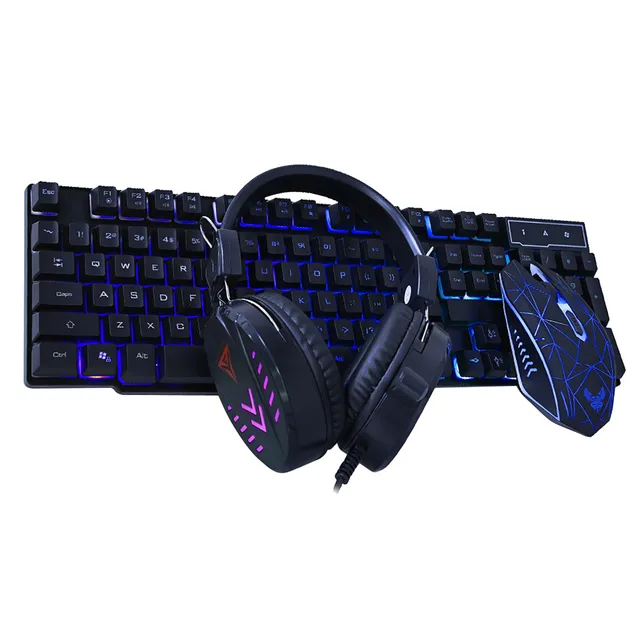  RGB PC Gaming Accessories Combo Kit - Gaming Keyboard and Gaming  Mouse Combo - Spill-Proof USB Keyboard, Wired 3-Button Optical Mouse,  Stereo Gaming Headset : Video Games