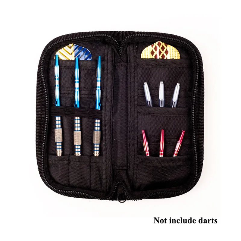 Darts Accessories Carry Case Wallet Pockets Holder Black Storing Bag Durable YU 
