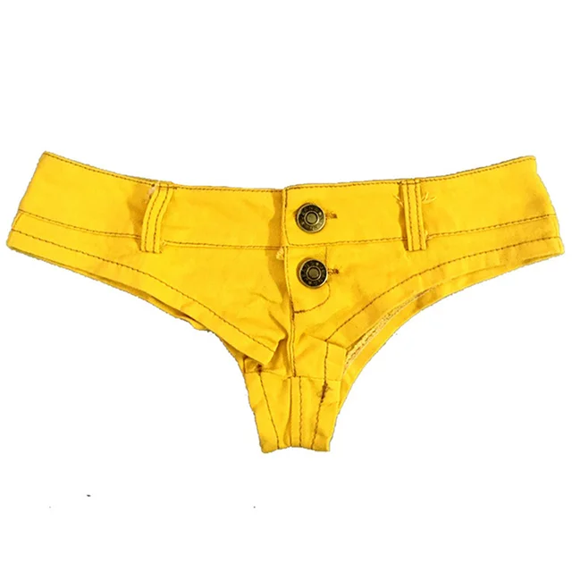 Women's Sexy Low Waisted Stretch Zipper Mini Denim Shorts Hole Hot Pants  Clubwear