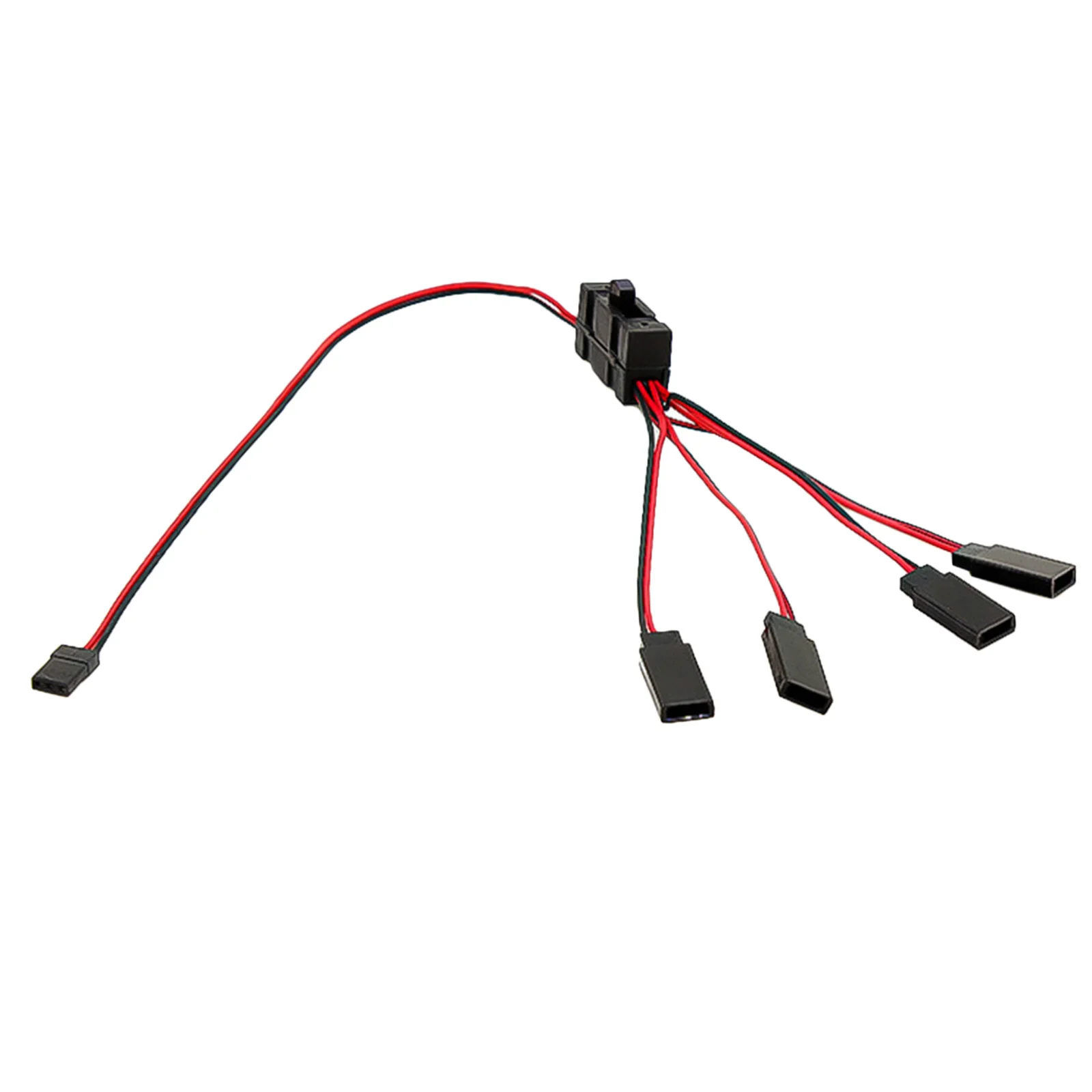 4-way LED Light Split on/off Controller Switch Y Cable Wire Splitter for -4 SCX10 RC Oil/Tram/Climbing Crawler Accessories