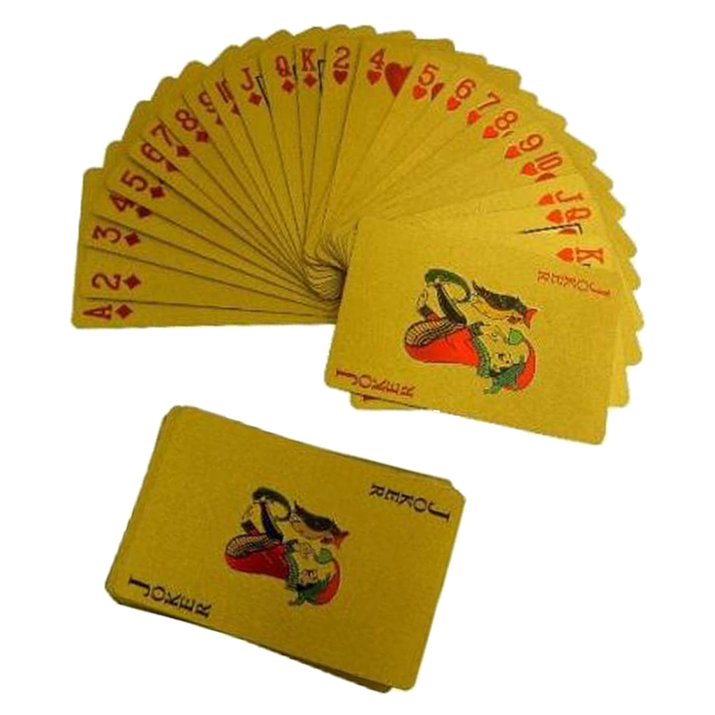 Hot Sale Playing Cards W/ 24K Gold Leaf And Dollar Design Full Deck Poker