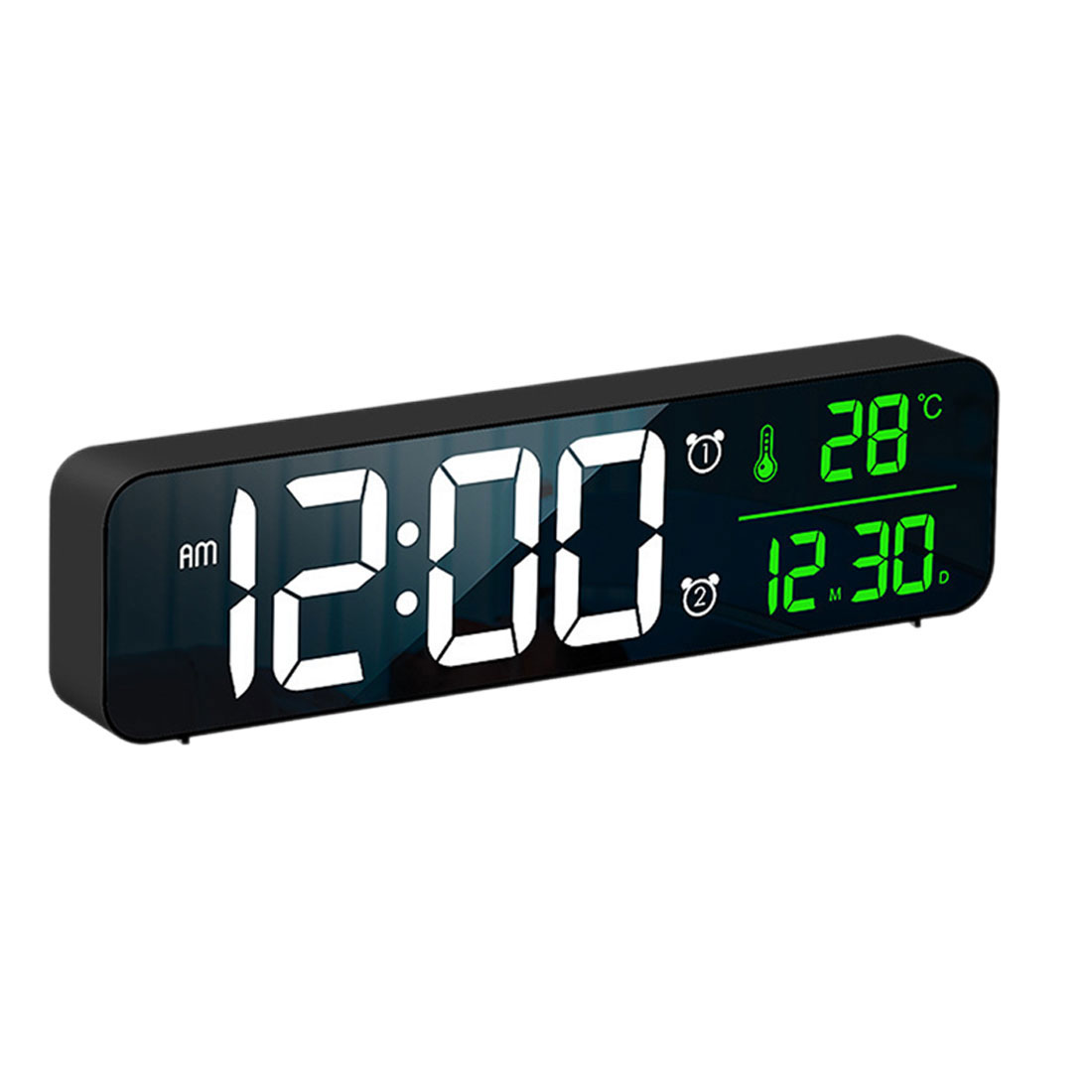 Alarm Clock Bedroomled Desk Clock With Usb Port Digital Mirror Alarm Clock For Bedrooms Snooze Function Electronic Desk Clocks Styleawhite