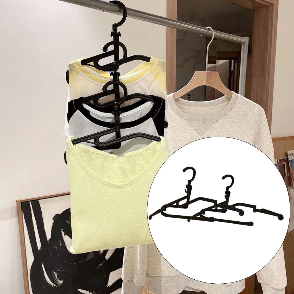 Pack of 2 Collapsible Clothes Hanger Laundry Dryer Wardrobe Organizer for Camping Outdoor Travel