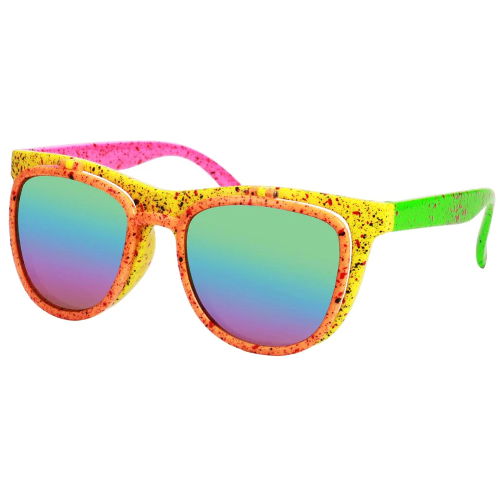 80s Neon Party Glasses Novelty Flip up Sunglasses Costume Props for Kids Adults