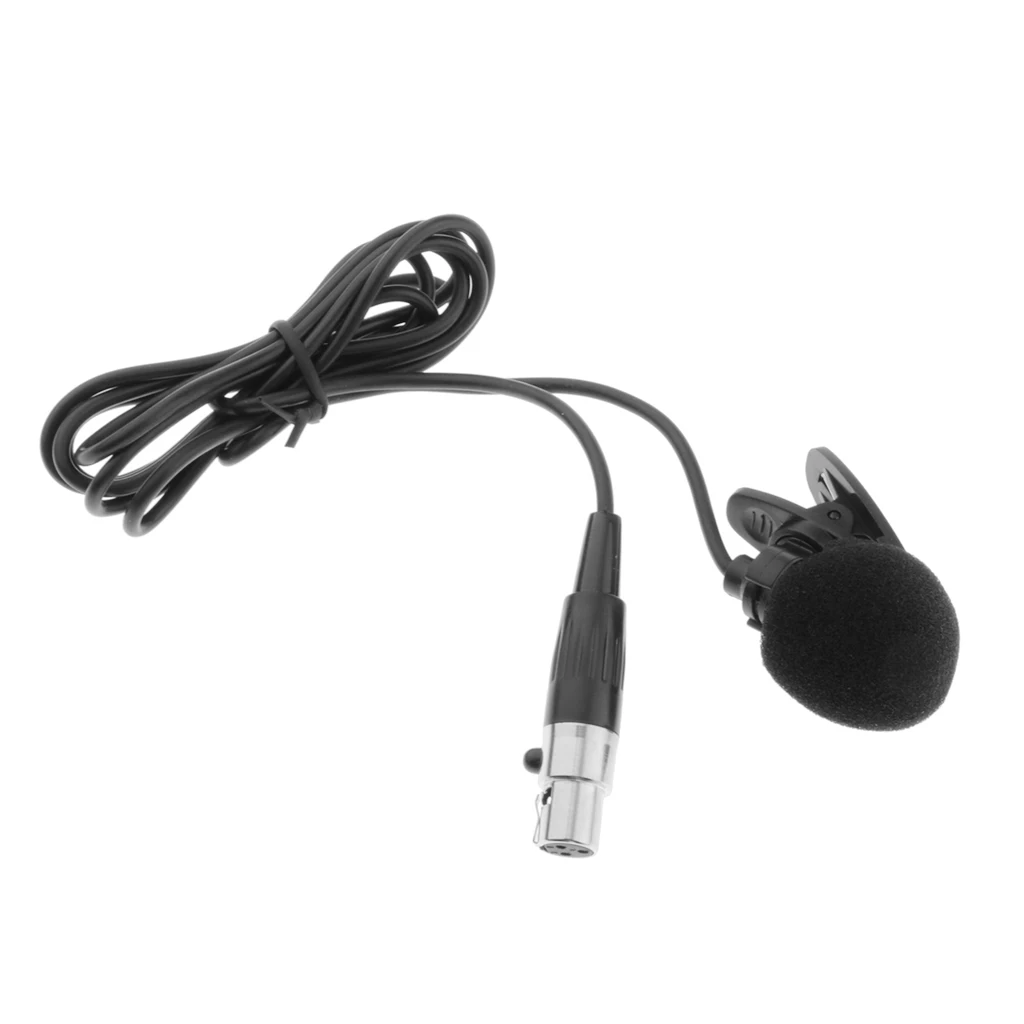 XLR Lavalier Microphone Phantom Power with Metal Lapel Clip and Windscreen Accessories - Great External Lav Mic