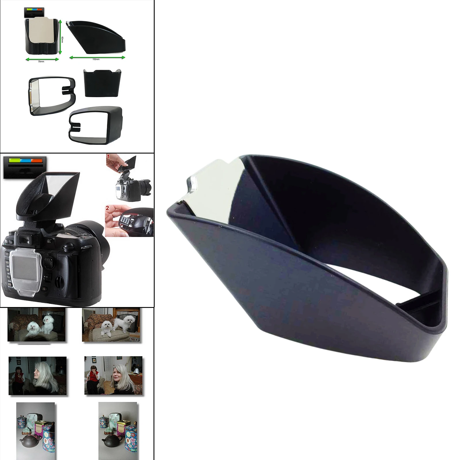 Mirror Flash Diffuser Reflector Soften Harsh Flashes for III/II 70D 100D 60D Photographers Travellers
