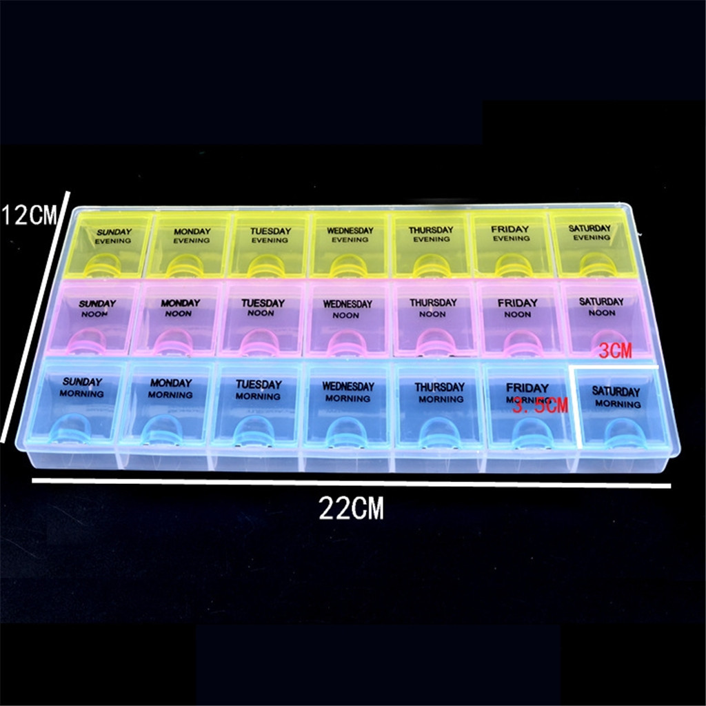 Mag 21Grids Nail Storage Box Case Plastic Container Nail Art Accessory