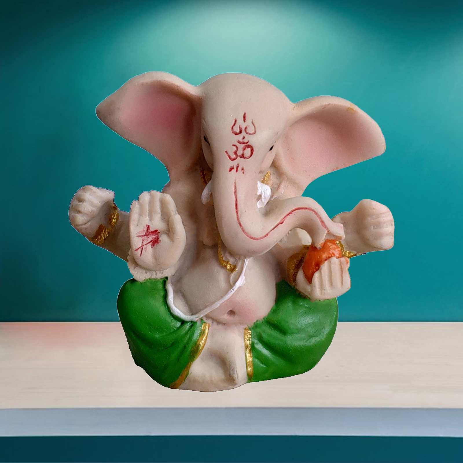 Resin Ganesha Figurine, India Elephant God Statues, for Room Car Decoration Sculpture Decorative Crafts