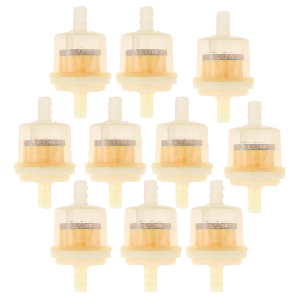 10 x Plastic 5/16'' Motorcycle Petrol Inline Fuel Filter Cleaning Engine