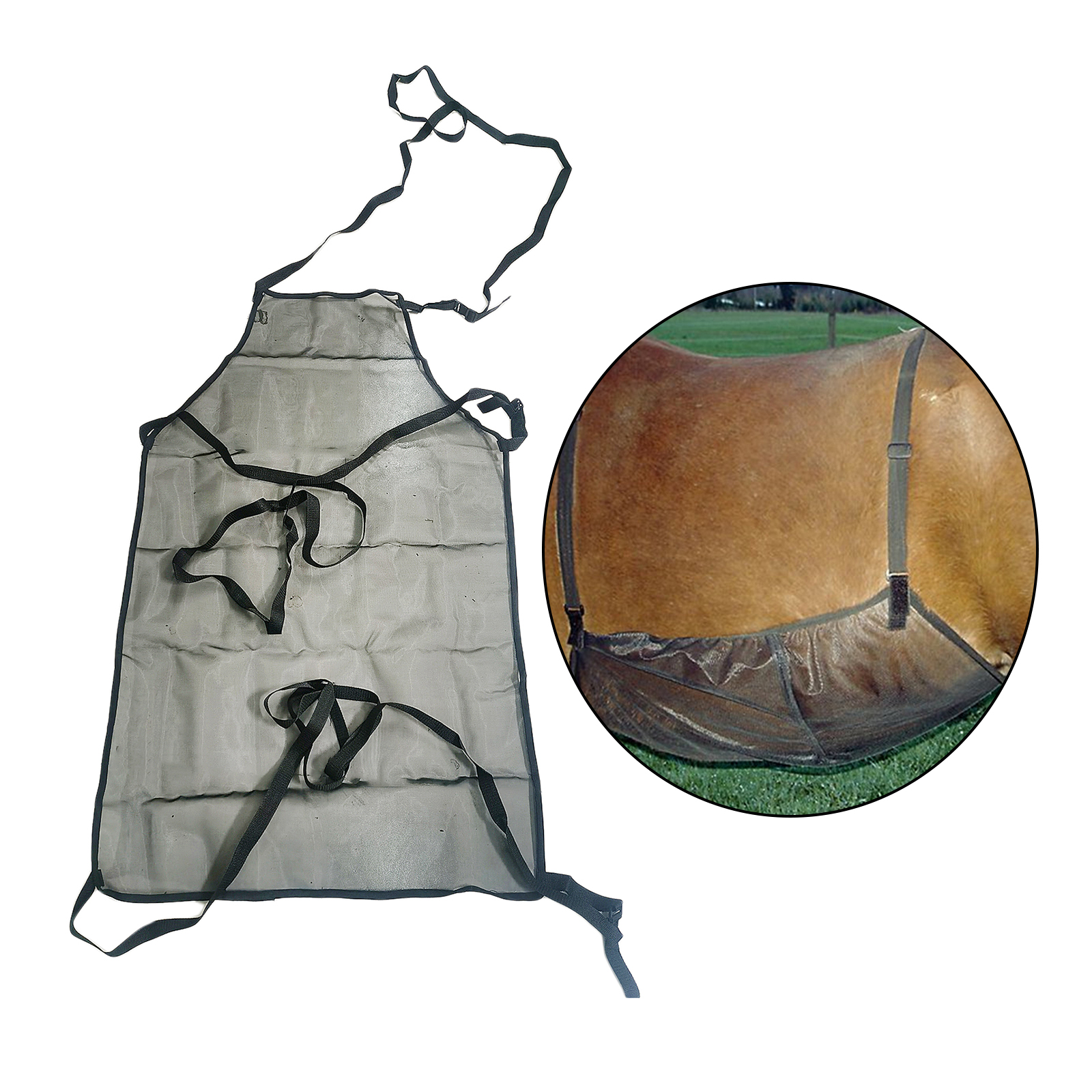 Horse Fly Sheet Protective Belly Guard Adjustable Abdomen Net Outdoor Rug Pony Anti-scratch Mosquito Insect Bite Blanket Mesh