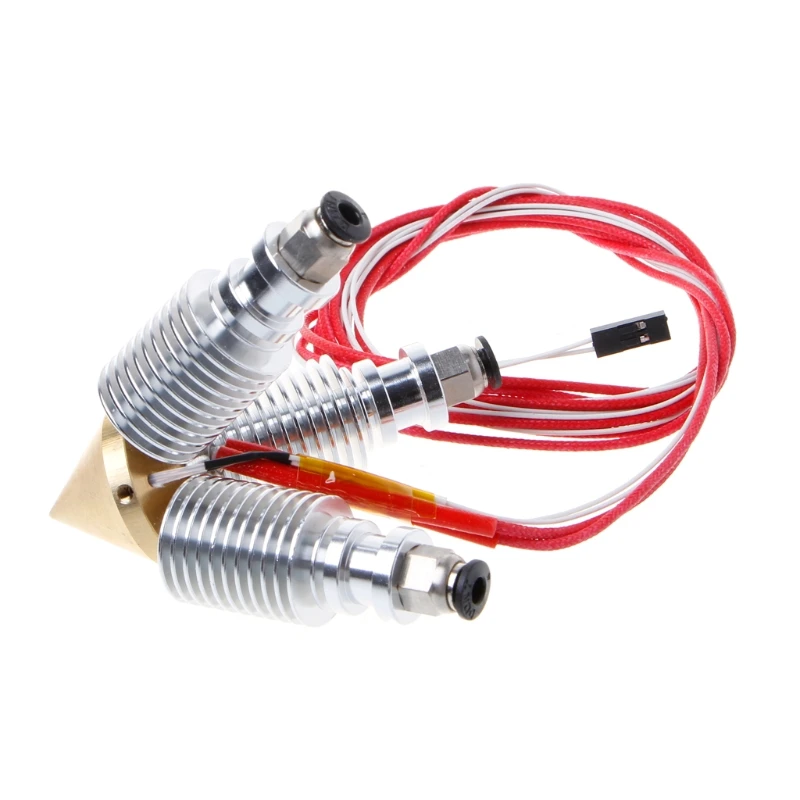 3 In 1 Out Brass Diamond 0.4mm Nozzle Extruder Reprap Hotend 3D V6 12V 24W 