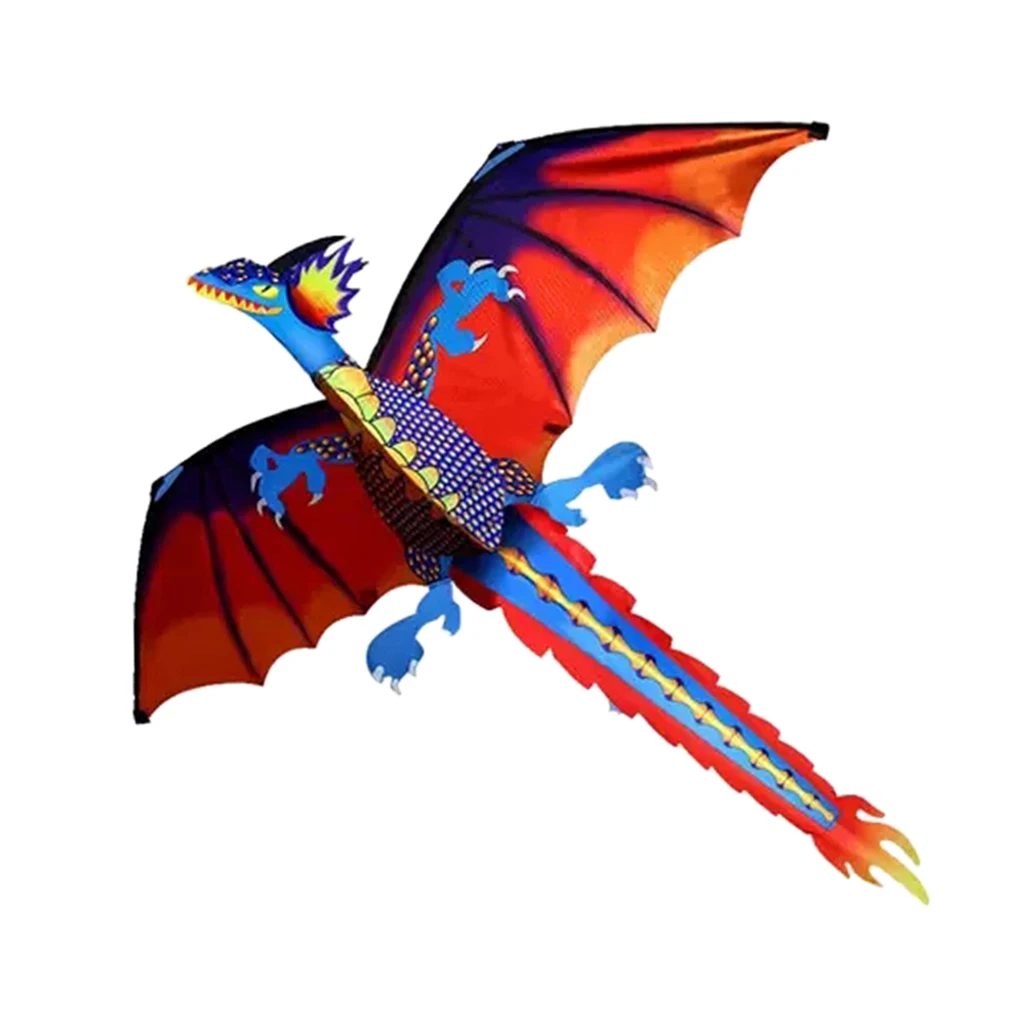 3D Dragon Kite for Kids Adults Toy Fun Park Beach Game with Flying Tools