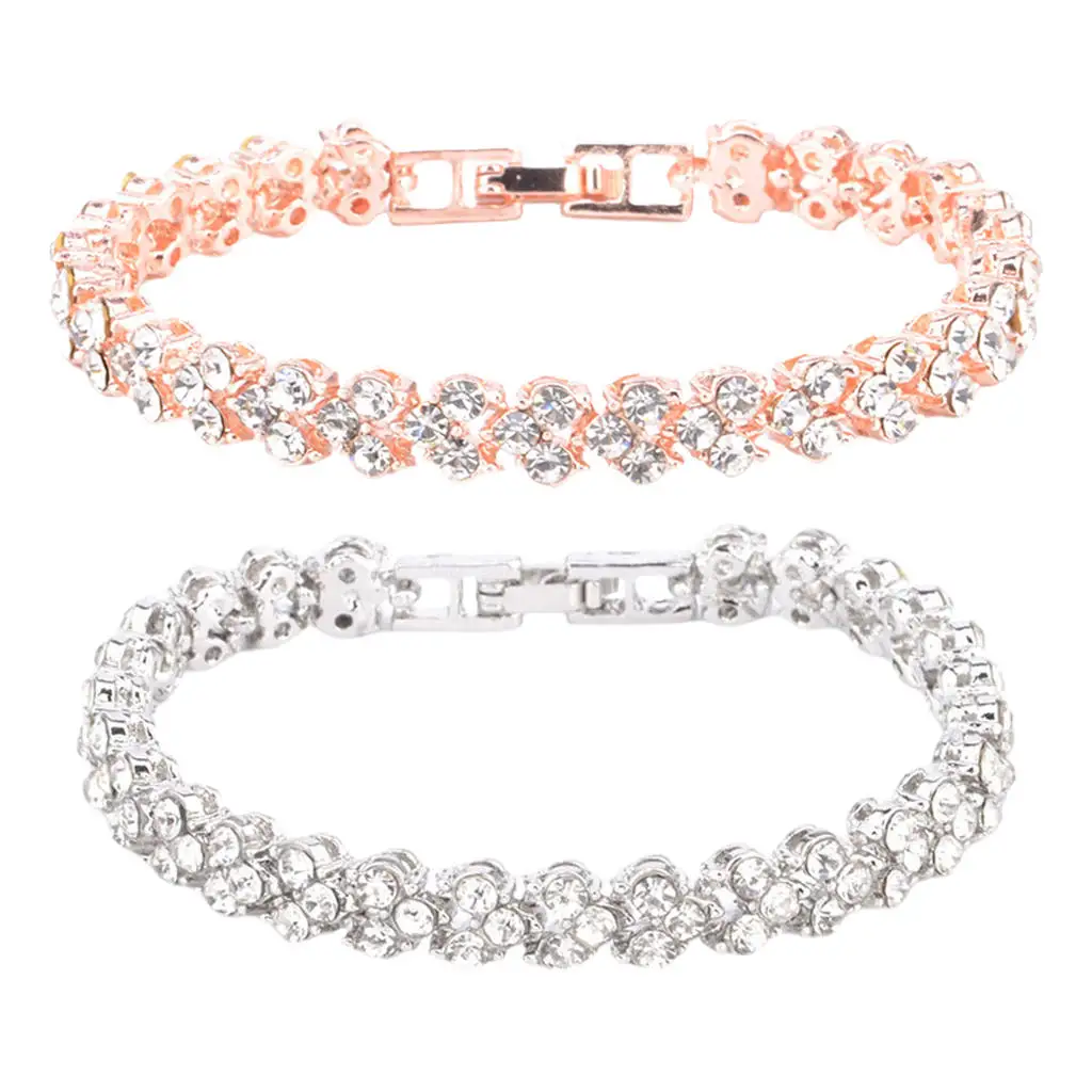 Cubic Classic Tennis Bracelet Adjustable for Engagement Party Dance Kids Women Girls