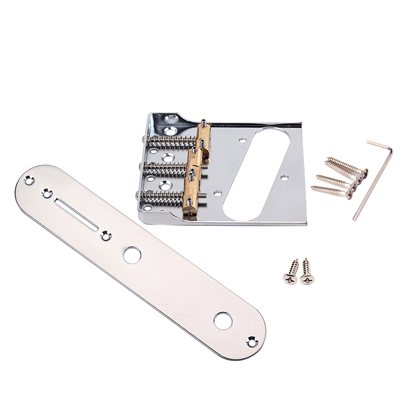 Chrome Vintage Guitar Bridge and Bridge Parts For TL-Style Electric Guitar