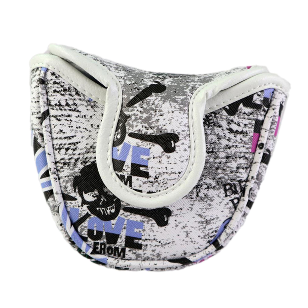 Magnetic Skull Golf Mallet Head Covers Retro Center Putter Headcover Protector