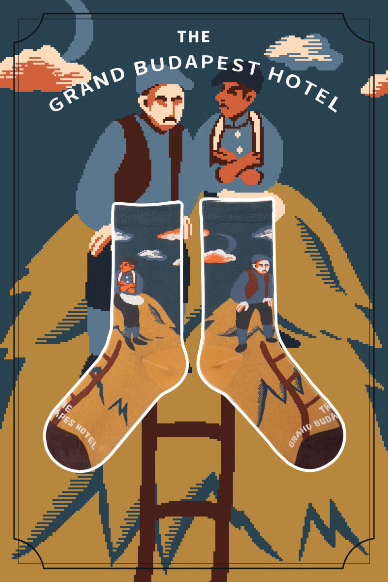 2021 Grand Budapest Hotel Series Ins Original trendige Socken auf Lager Tube Baumwollsocken Jacquard-Socken – Detail 9
