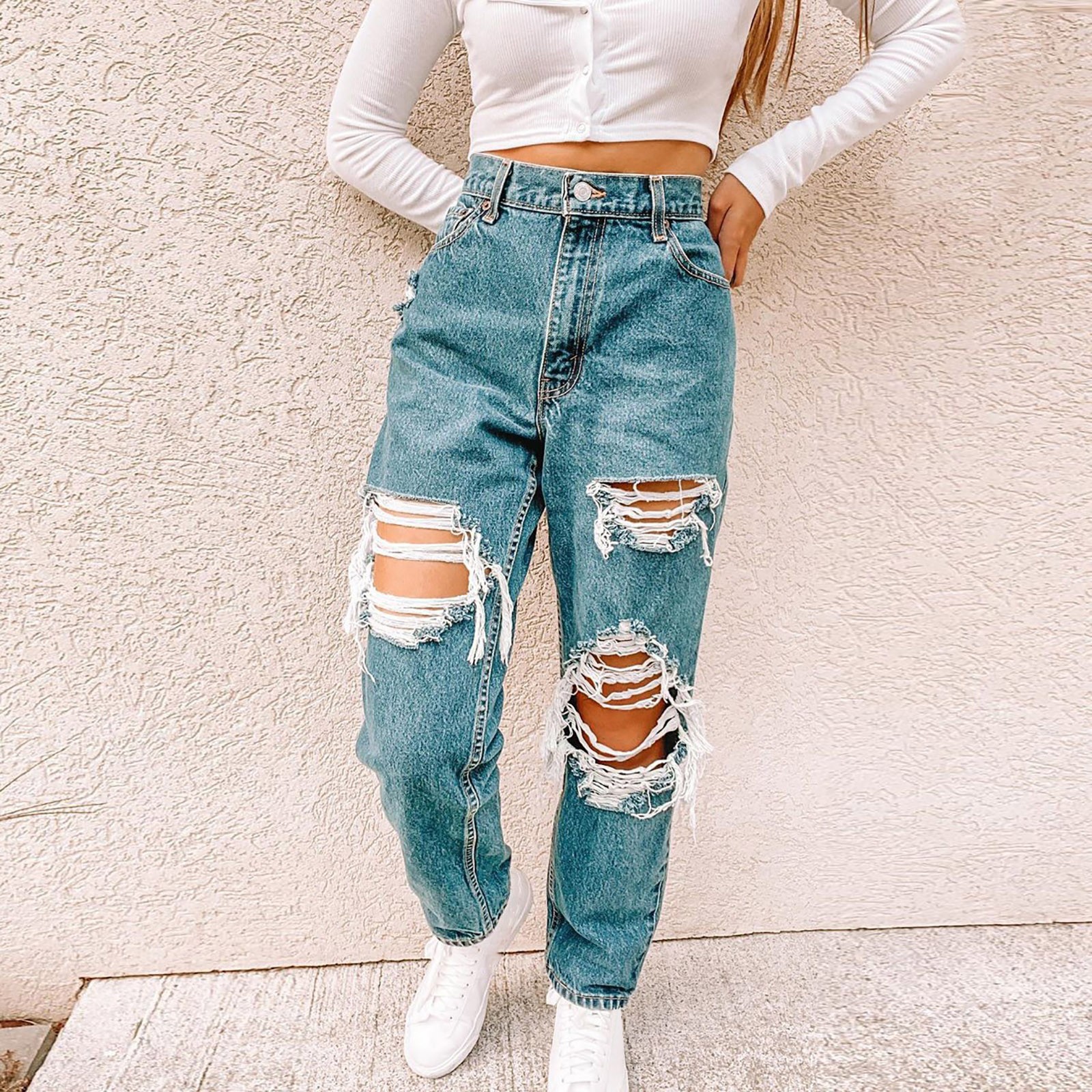 baggy ripped jeans