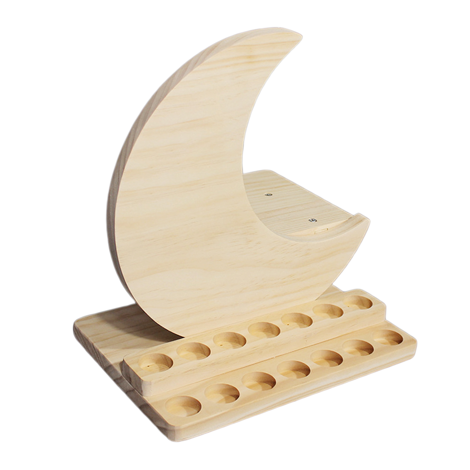 14 Slots Wood Essential Oil Display Stand Cosmetic Organizer Rack 5/10/15ml