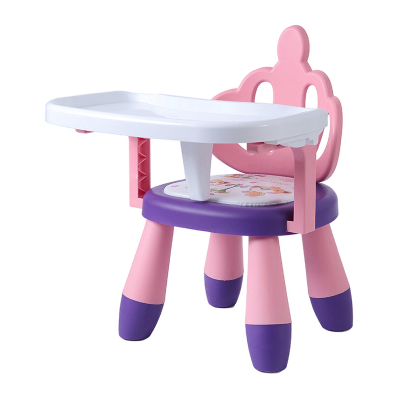 Baby Feeding Chair Sounding Seat with Removable Tray Antiskid Dining Table Foot Stool for Toddler Garden Outdoor Lawn Chair