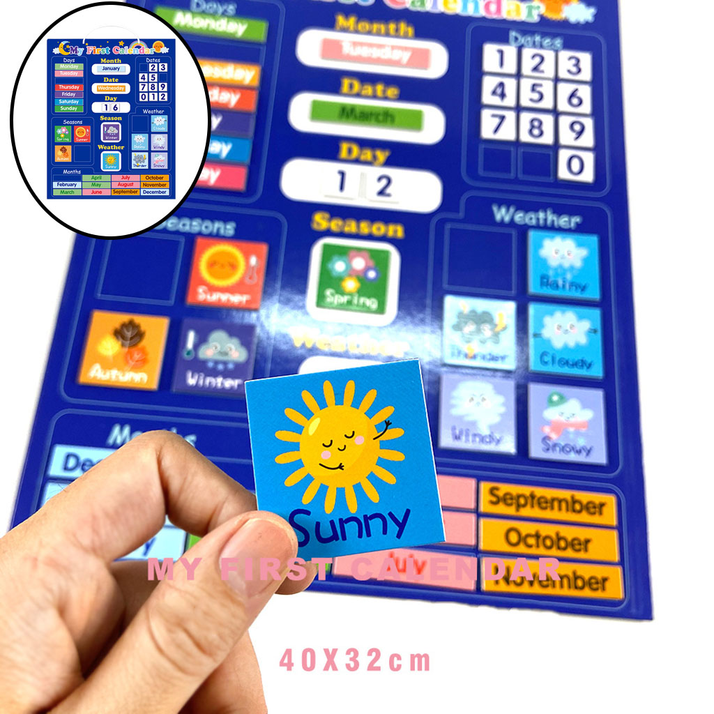 Circle Time Center Classroom Pocket Chart School Calendar and Weather Pocket Chart Gifts for Boys Girls