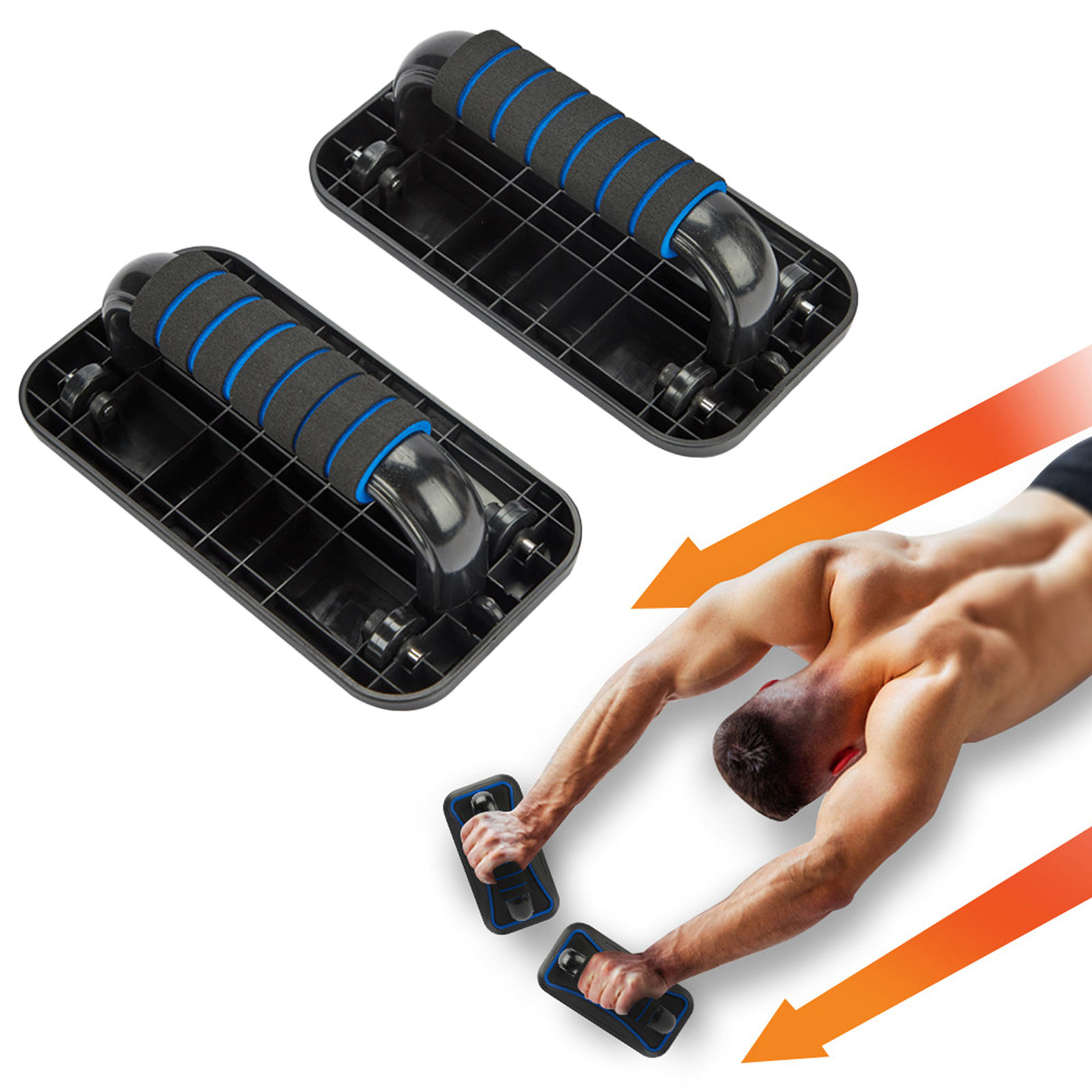 Push-Ups Press Up Stands Classic Home Gym Sports Fitness Equipments Push Up Bar Hand Grip Muscle Training Device for Exercise