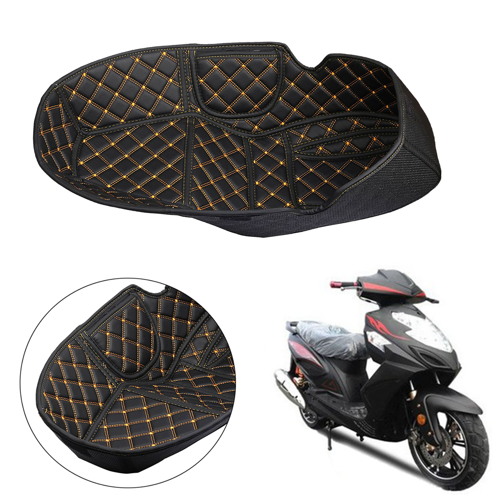 Motorbike Flexible DIY Seat Covers Cushion Case Pad Mat Anti-Slip Fit for HONDA PCX150 PCX 150 Parts Accessory