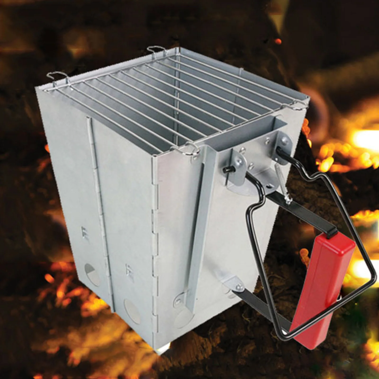 Charcoal Chimney Starter BBQ Accessory ? Galvanised Iron Charcoal Starter, Collapsible, Easy to Assemble