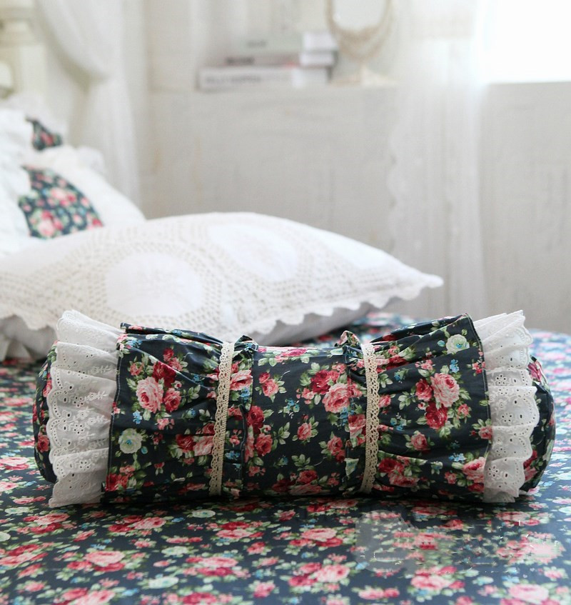 Floral Lace Cushion Roll Design, Cama decorativa